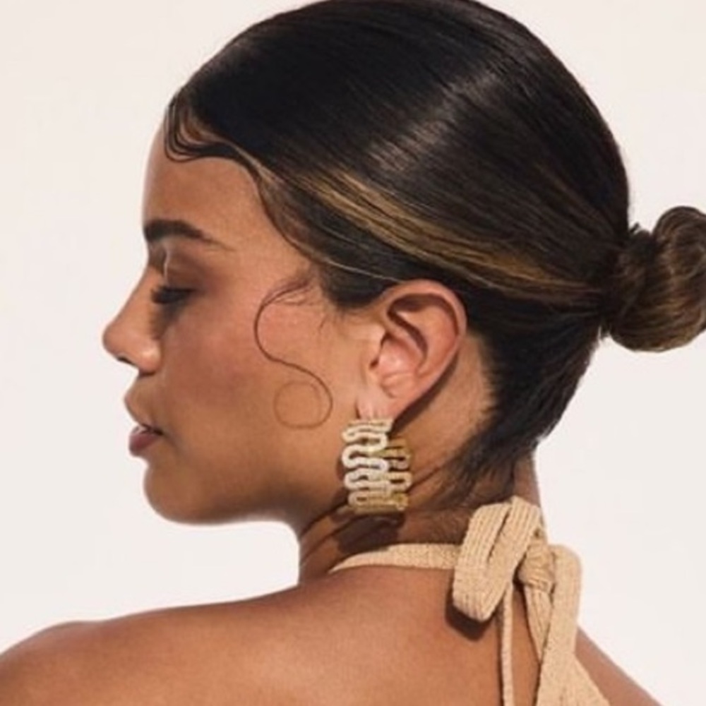 NWT CULT GAIA FAHIMA HOOP EARRINGS - Picture 4 of 10